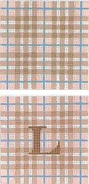 3” Square Insert – Burberry Ladies’ Plaid – Tans, Pink & Powder Blue (Specify Letter Or Blank) INSSQ3-39