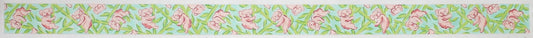 Wide Belt /Bag Strap – Lilly-Inspired Koala Bears – Soft Corals & Greens On Light Blue WBL-06