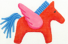 Mini/Bag Charm – Hermès Pegasus – Orange, Blue & Pink      OM-449