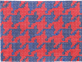Planet Earth Insert – Houndstooth – Red & Navy w/ White Letter (Specify Letter Or Blank) INSPCC-16