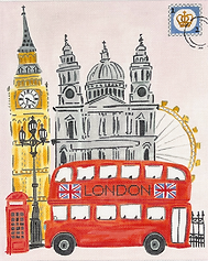 London w/ Double Decker Bus LB-PL-19