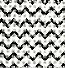 3” Square Insert – Zigzag – Black & White (Specify Letter Or Blank) INSSQ3-23