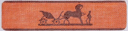 Cuff/Bookmark – Hermès Calèche Logo – Orange & Brown CU-61