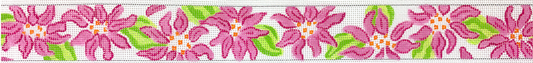 Belt – Lilly-Inspired Dahlias – Hot Pinks & Limes On White BL-86