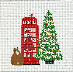 London Christmas – Santa In Phone Booth w/ Tree KH-PL-28