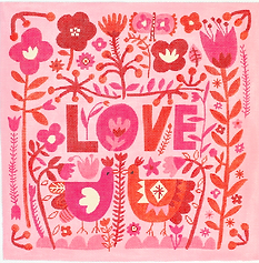 Love With Flowers & Chickens – Pinks & Reds (On 18 Mesh) CG-PL-04