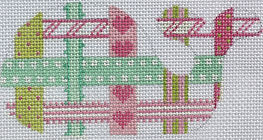 Mini Whale – Woven Ribbons – Pinks & Greens OM-45