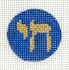 Planet Earth Key Ring Insert – Gold Chai On Navy Blue PKR-46