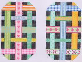Glasses/ Phone Case – Woven Ribbons – Multi On Black (Full-Size) EGC-04f
