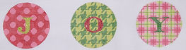 Bright Disk Letters – “Joy” – Set Of 3 (On One Canvas) ALBSET-02