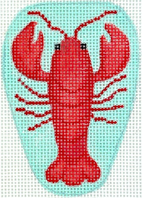 Mini//Bag Charm – Lobster – On Light Blue      OM-482