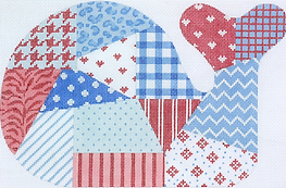 Med. Whale – Patchwork – Red, White & Blue SST-19