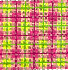 3” Square Insert – Madras Plaid – Raspberries & Limes INSSQ3-01