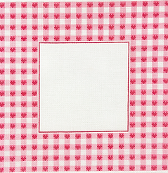 Frame – Pink Gingham w/ Raspberry Hearts – Square FR-87