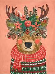 Christmas Squad – Deer On Light Coral MIAC-PL-03
