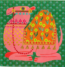 Coral Pink Camel w/ Orange Flowered Blanket SHS-PL-04