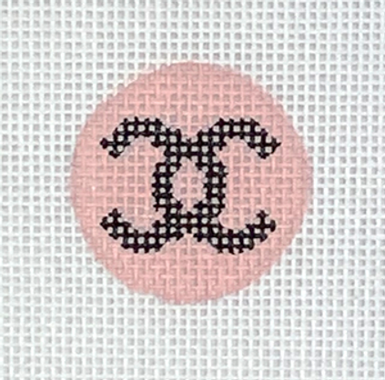 Planet Earth Key Ring Insert – Chanel C’S – Black On Blush Pink PKR-09