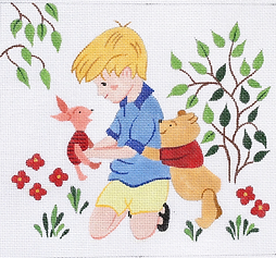 Small Christopher Robin w/ Pooh & Piglet PL-168