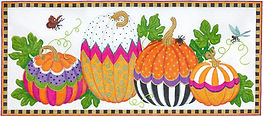 Funky Punkins Large Rectangle – Orange, Green, Purple, Gold, Black, Raspberry PL-434