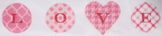 Bright Disk Letters – “Love” – Set Of 4 (On One Canvas) ALBSET-05