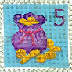 Hanukkah Stamp #5 – Bag Of Gelt     PL-605