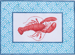 Lobster w/ Chinoiserie Border – Reds & Blues PL-62