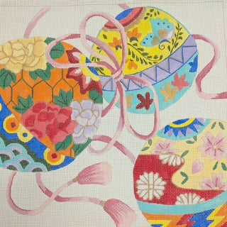 Floral Orbs w/Ribbons