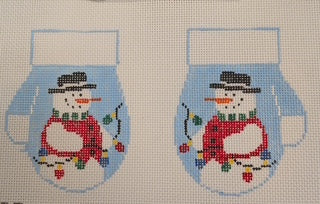 Snowman Mittens 2 sided Ornament CO627