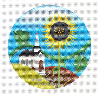 Folk Art Rounds: Church & Sunflower MCFR01