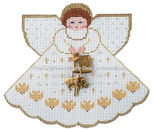 Angel with Charms: Religious (White) PP937