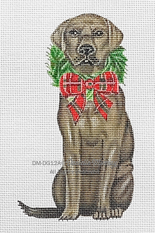 Dog: Holiday Chocolate Lab Ornament DMDG12A