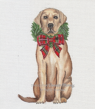 Dog: Holiday Golden Lab Ornament DMDG10A