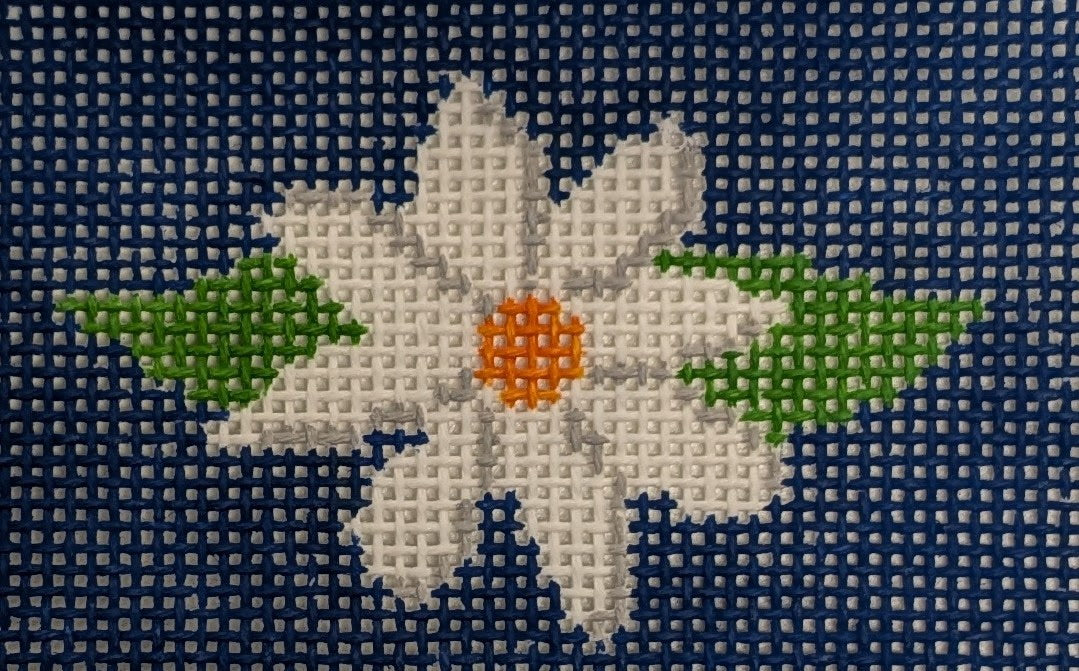 White Flower on Dark Blue WCC35E