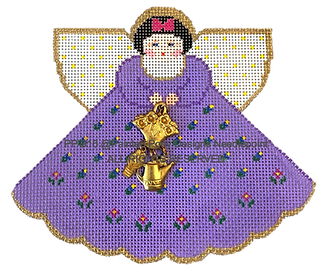 Angel with Charms: May Flowers (Purple) PP916
