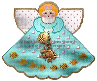 Angel with Charms: Life's a Beach (Aqua) PP919