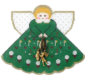 Angel with Charms: Golf Lady (Green) PP951