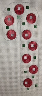 Red Spots Candy Cane Ornamnt 938I