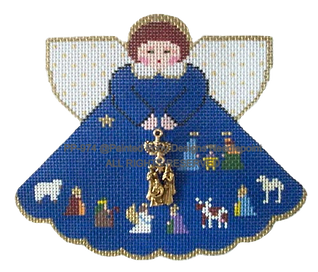 Angel with Charms: Nativity (Royal Blue) PP974