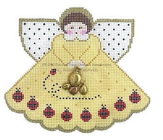 Angel with Charms: Lady Bug (Pale Gold) PP986