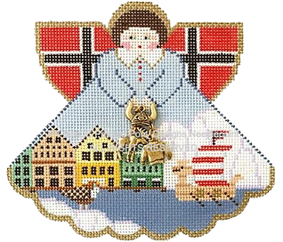 Angel with Charms: Norway (Harborscape) PP994CC