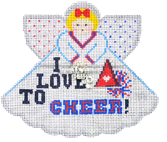 Angel with Charms: I Love To Cheer (White) PP996BY