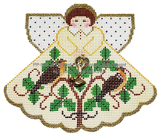 Angel with Charms:  2 Turtle Doves (Cream) PP996CB