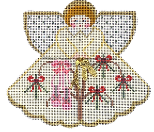 Angel with Charms: 9 ladies dancing (Cream) PP996CI
