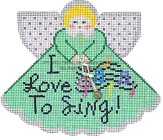 Angel with Charms: I Love to Sing (Green) PP996DJ