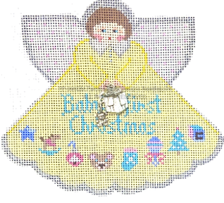 Angel with Charms: Baby’s 1st Christmas (Yellow) PP996DM