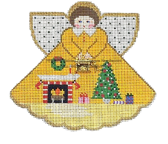 Angel with Charms: Fireplace (Gold) PP996FP