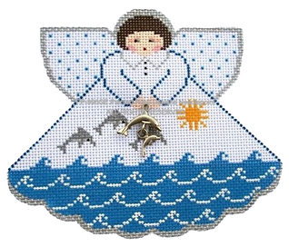 Angel with Charms: Dolphins (White) PP996GE