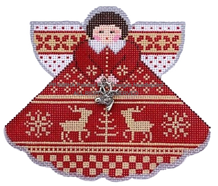 Angel with Charms: Red Christmas Sampler (Red) PP996HA