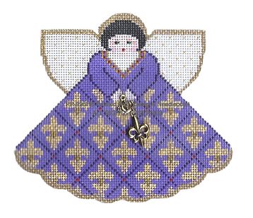 Angel with Charms: Fleur de Lis (Purple) PP996HB