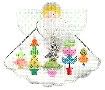 Angel with Charms: Wacky Christmas Trees (White) PP996HE